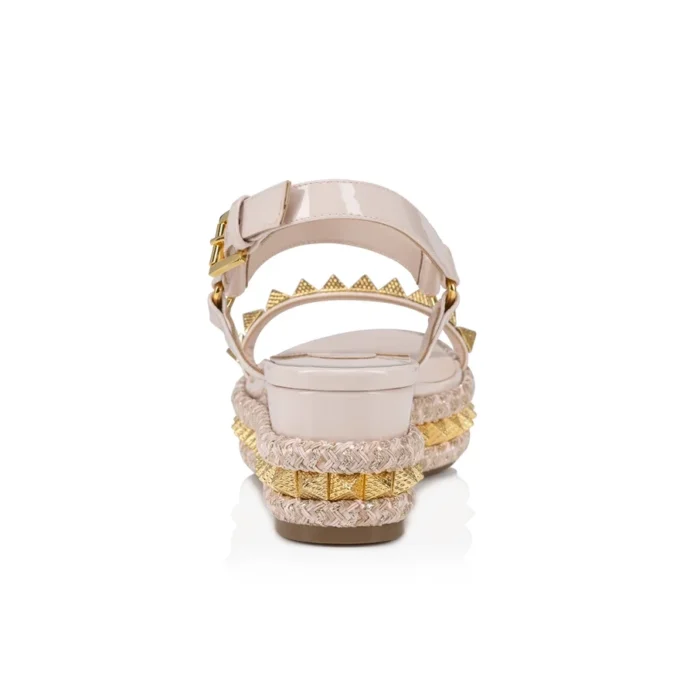 Pyraclou – espadryle na 60 mm – lakierowana skóra cielęca – Leche – damskie Pyraclou – espadryle na 60 mm – lakierowana skóra cielęca – Leche – damskie