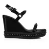Pyraclou – espadryle na koturnie 110 mm – lakierowana skóra cielęca – czarne – damskie Pyraclou – espadryle na koturnie 110 mm – lakierowana skóra cielęca – czarne – damskie