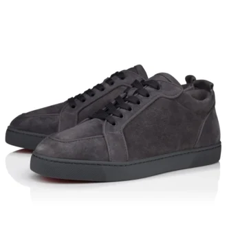 Rantulow – Sneakersy – zamsz cielęcy – kolor dymny – męskie
