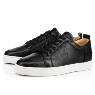 Rantulow – Sneakersy – ziarnista skóra cielęca – czarne – męskie