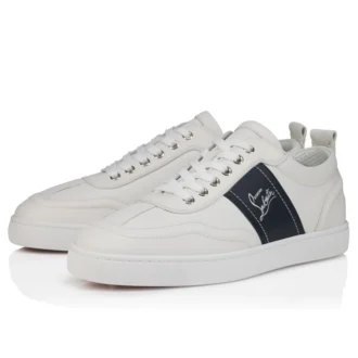 Retero – Sneakersy – skóra cielęca – białe – męskie