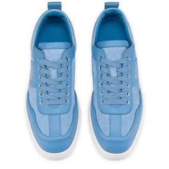 Retero – Sneakersy – skóra cielęca i płótno – Ceruleo – mężczyźni Retero – Sneakersy – skóra cielęca i płótno – Ceruleo – mężczyźni