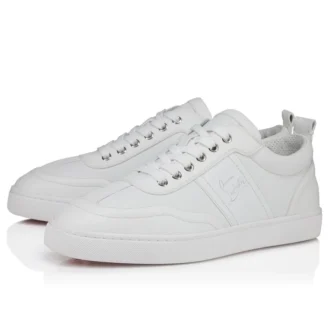 Retero – Sneakersy – ziarnista skóra cielęca – białe – męskie Retero – Sneakersy – ziarnista skóra cielęca – białe – męskie
