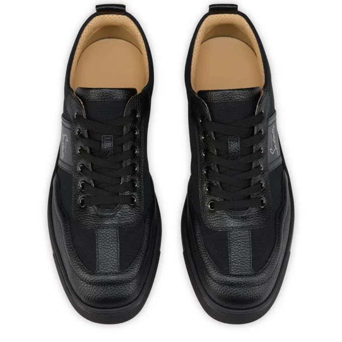 Retero – Sneakersy – ziarnista skóra cielęca – czarne – męskie Retero – Sneakersy – ziarnista skóra cielęca – czarne – męskie