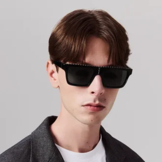 Roller Lb0023 – okulary przeciwsłoneczne – acetat – błyszcząca czerń
