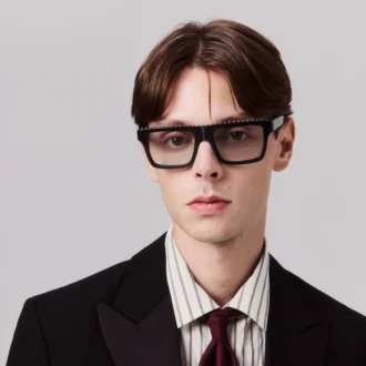 Roller Lb0023 – okulary przeciwsłoneczne – acetat – błyszcząca czerń