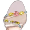 Rosa Z Jewel – sandały na obcasie 100 mm – TPU, cyrkonie i laminowana skóra cielęca – Leche – damskie Rosa Z Jewel – sandały na obcasie 100 mm – TPU, cyrkonie i laminowana skóra cielęca – Leche – damskie