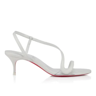 Rosalie – sandały na obcasie 55 mm – skóra koźlęca – Bianco – damskie Rosalie – sandały na obcasie 55 mm – skóra koźlęca – Bianco – damskie
