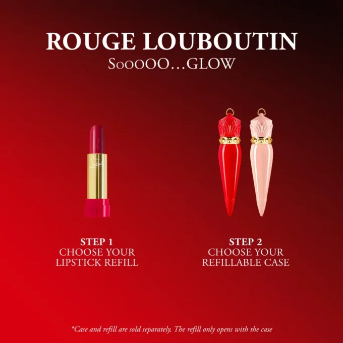 Rouge Louboutin Sooooo™ Glow – etui na pomadkę wielokrotnego użytku – różowe Rouge Louboutin Sooooo™ Glow – etui na pomadkę wielokrotnego użytku – różowe