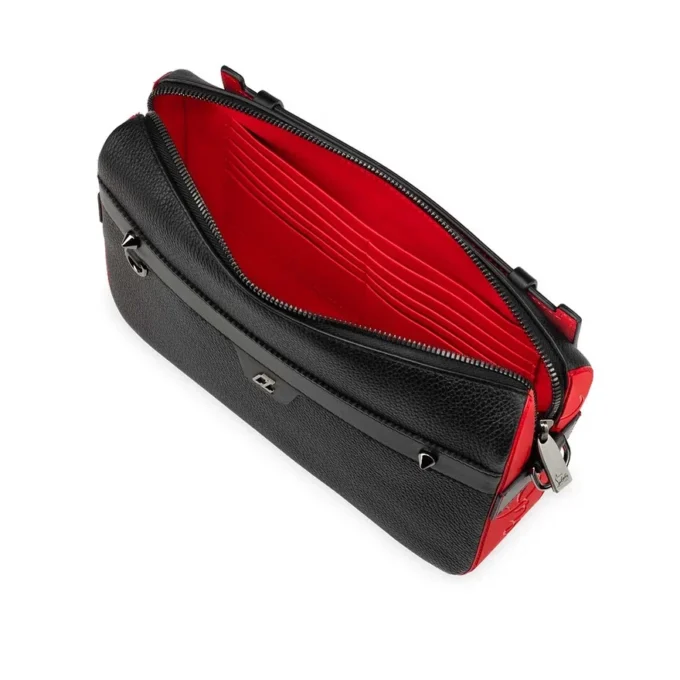 Ruisbuddy – torba typu messenger – ziarnista skóra cielęca i guma – czarna Ruisbuddy – torba typu messenger – ziarnista skóra cielęca i guma – czarna