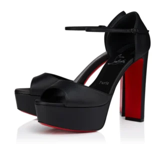 Sandaloo – sandały na paskach o wysokości 130 mm – skóra jagnięca nappa – czarne – damskie Sandaloo – sandały na paskach o wysokości 130 mm – skóra jagnięca nappa – czarne – damskie