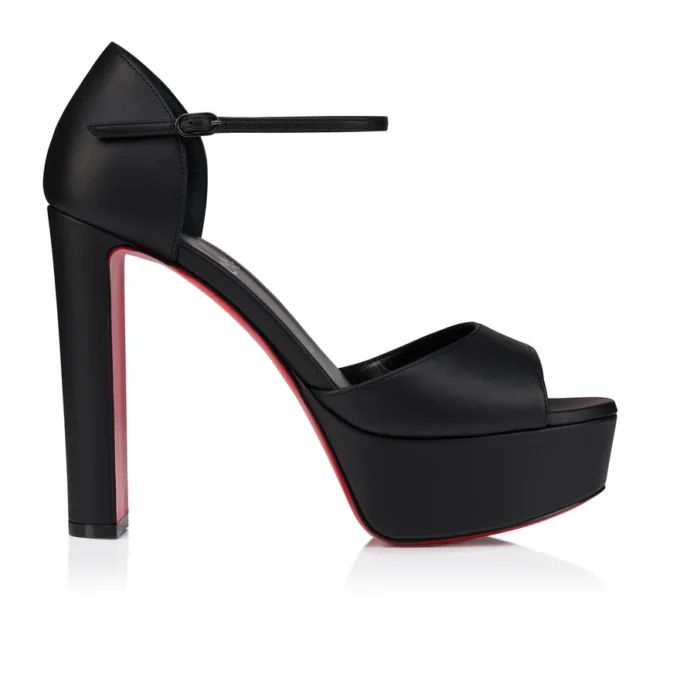 Sandaloo – sandały na paskach o wysokości 130 mm – skóra jagnięca nappa – czarne – damskie Sandaloo – sandały na paskach o wysokości 130 mm – skóra jagnięca nappa – czarne – damskie
