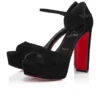 Sandaloo – sandały na platformie 130 mm – Veau Velours – czarne – damskie Sandaloo – sandały na platformie 130 mm – Veau Velours – czarne – damskie