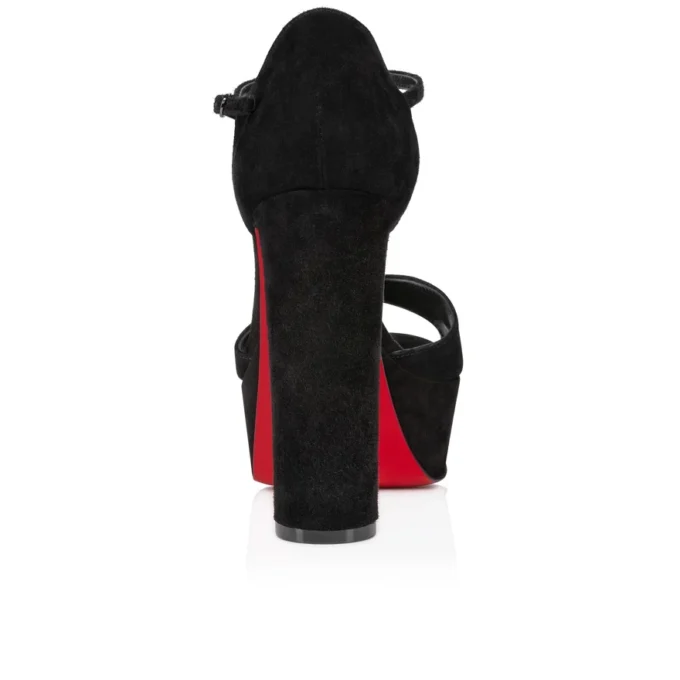 Sandaloo – sandały na platformie 130 mm – Veau Velours – czarne – damskie Sandaloo – sandały na platformie 130 mm – Veau Velours – czarne – damskie