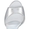 Sandaloo – sandały na rzemykach o wysokości 130 mm – laminowana skóra nappa – srebrne – damskie