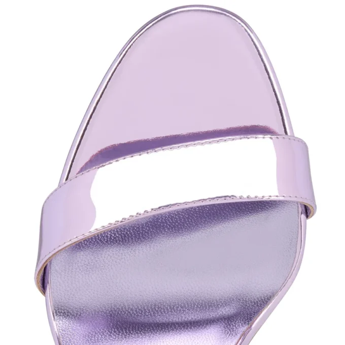 Sandały Miss Z – sandały na paskach o wysokości 100 mm – laminowana skóra cielęca – Rhapsody – damskie