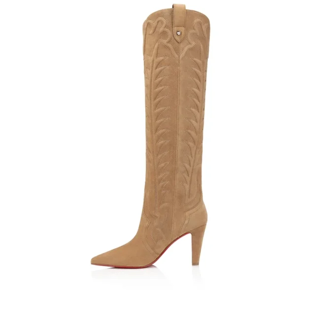 Santia Botta – buty na obcasie 85 mm – zamsz cielęcy – wzór Lionne – damskie Santia Botta – buty na obcasie 85 mm – zamsz cielęcy – wzór Lionne – damskie