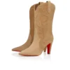 Santiabooty – niskie buty na obcasie 85 mm – zamsz cielęcy – Lionne – damskie Santiabooty – niskie buty na obcasie 85 mm – zamsz cielęcy – Lionne – damskie