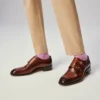 Sartok – buty z klamrą – patynowana skóra cielęca – Havane – męskie