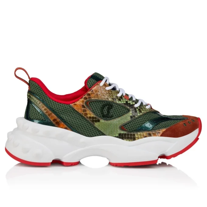 So Flo Python Dagrada – Sneakersy do biegania – skóra pytona w gradientowym wykończeniu i zamsz cielęcy – Palio Haiiro – męskie So Flo Python Dagrada – Sneakersy do biegania – skóra pytona w gradientowym wykończeniu i zamsz cielęcy – Palio Haiiro – męskie