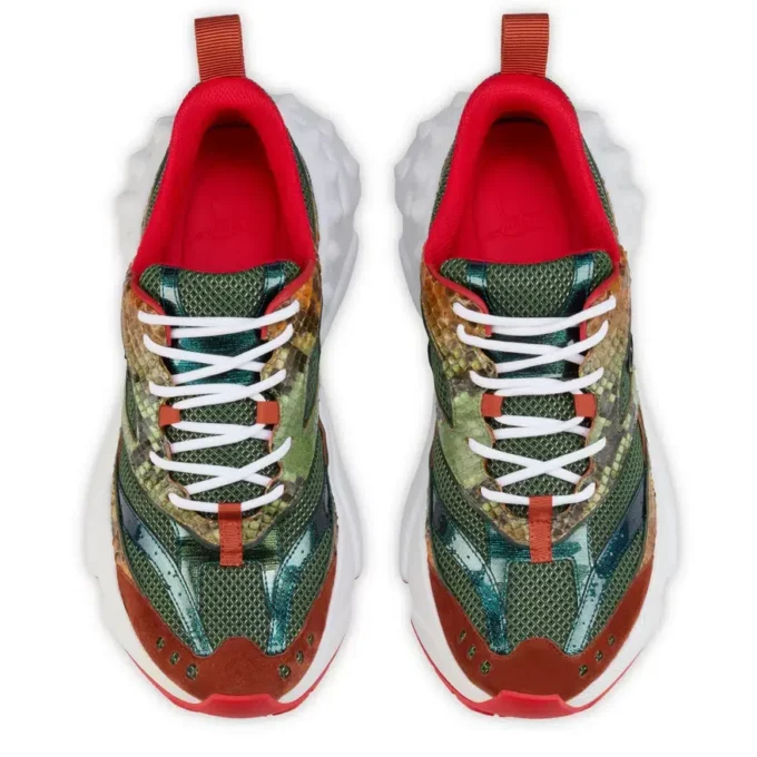 So Flo Python Dagrada – Sneakersy do biegania – skóra pytona w gradientowym wykończeniu i zamsz cielęcy – Palio Haiiro – męskie So Flo Python Dagrada – Sneakersy do biegania – skóra pytona w gradientowym wykończeniu i zamsz cielęcy – Palio Haiiro – męskie
