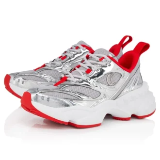 So Flo – Sneakersy do biegania – laminowana skóra cielęca – srebrne – damskie So Flo – Sneakersy do biegania – laminowana skóra cielęca – srebrne – damskie