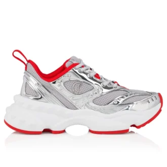 So Flo – Sneakersy do biegania – laminowana skóra cielęca – srebrne – damskie So Flo – Sneakersy do biegania – laminowana skóra cielęca – srebrne – damskie