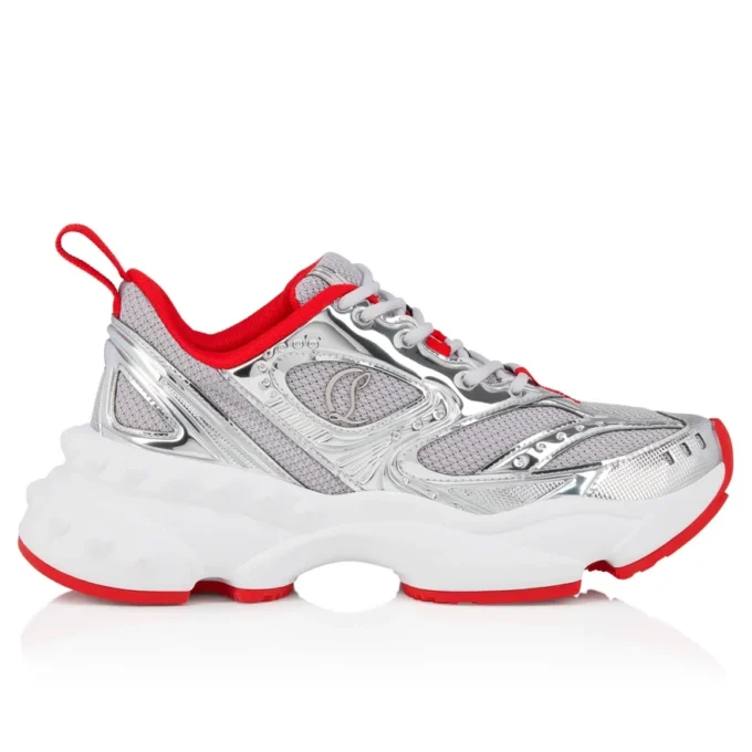 So Flo – Sneakersy do biegania – laminowana skóra cielęca – srebrne – damskie So Flo – Sneakersy do biegania – laminowana skóra cielęca – srebrne – damskie