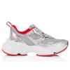 So Flo – Sneakersy do biegania – laminowana skóra cielęca – srebrne – męskie