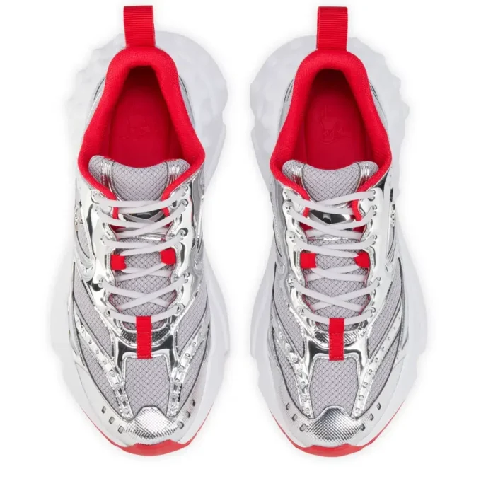 So Flo – Sneakersy do biegania – laminowana skóra cielęca – srebrne – męskie