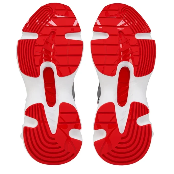 So Flo – Sneakersy do biegania – laminowana skóra cielęca – srebrne – męskie