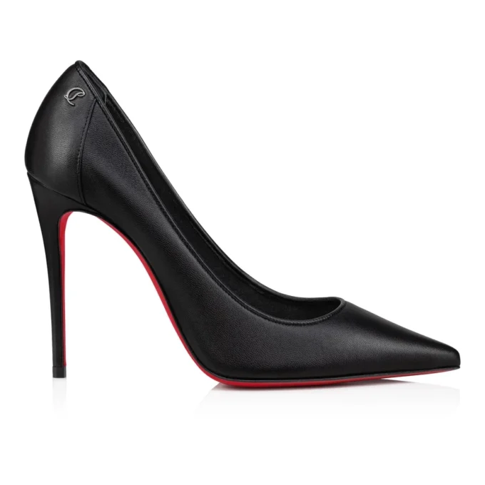 Sporty Kate – czółenka na obcasie 100 mm – skóra nappa jagnięca – czarne – damskie Sporty Kate – czółenka na obcasie 100 mm – skóra nappa jagnięca – czarne – damskie