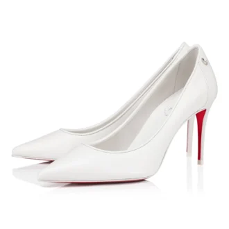 Sporty Kate – czółenka na obcasie 85 mm – skóra nappa – Bianco – damskie Sporty Kate – czółenka na obcasie 85 mm – skóra nappa – Bianco – damskie