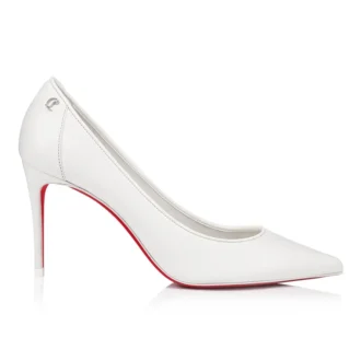 Sporty Kate – czółenka na obcasie 85 mm – skóra nappa – Bianco – damskie Sporty Kate – czółenka na obcasie 85 mm – skóra nappa – Bianco – damskie
