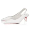 Sporty Kate Sling – czółenka z paskiem z tyłu o wysokości 55 mm – skóra nappa jagnięca – Bianco – damskie Sporty Kate Sling – czółenka z paskiem z tyłu o wysokości 55 mm – skóra nappa jagnięca – Bianco – damskie