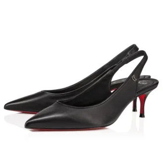Sporty Kate Sling – czółenka z paskiem z tyłu o wysokości 55 mm – skóra nappa jagnięca – czarne – damskie