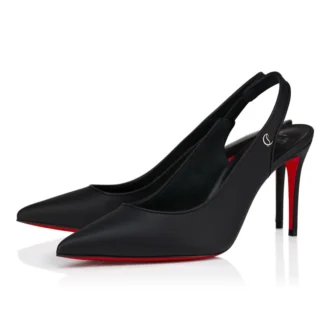 Sporty Kate Sling – czółenka z paskiem z tyłu o wysokości 85 mm – skóra nappa jagnięca – czarne – damskie