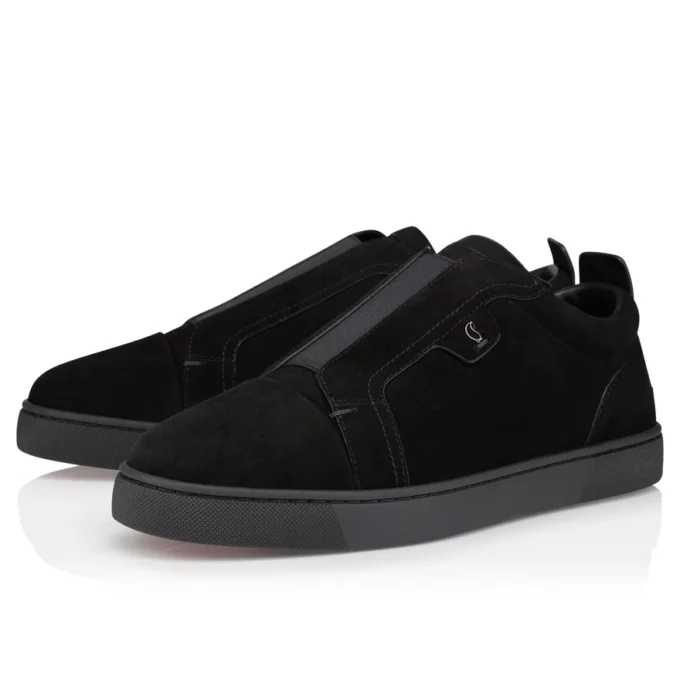 St Louis – Sneakersy – Zamsz cielęcy – Czarny – Męskie