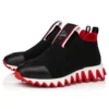 Tiketa Run – Sneakersy – skóra cielęca i neopren – czarne – damskie Tiketa Run – Sneakersy – skóra cielęca i neopren – czarne – damskie