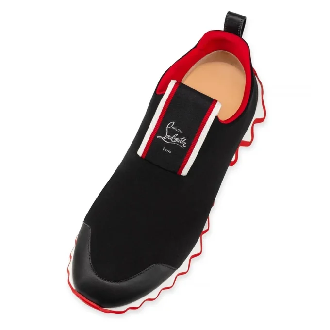 Tiketa Run – Sneakersy – skóra cielęca i neopren – czarne – damskie Tiketa Run – Sneakersy – skóra cielęca i neopren – czarne – damskie