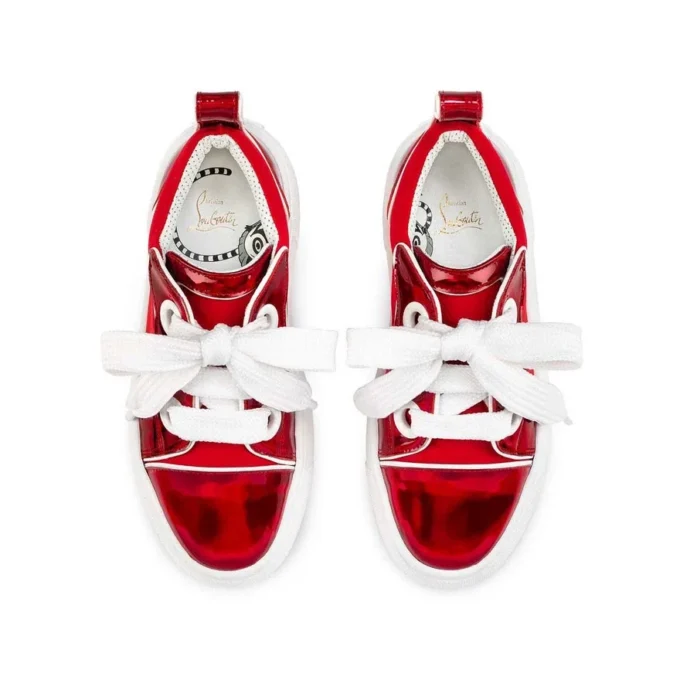 Toy Toy – niskie Sneakersy – lakierowana skóra cielęca i neopren – Loubi – dzieci