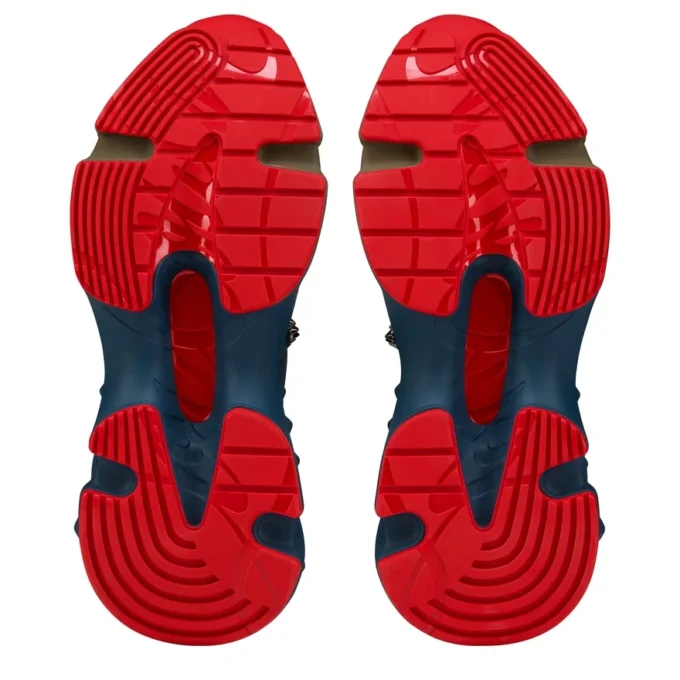 Trailnrun – Sneakersy do biegania – skóra cielęca, neopren i siateczka – Bronzo – mężczyźni