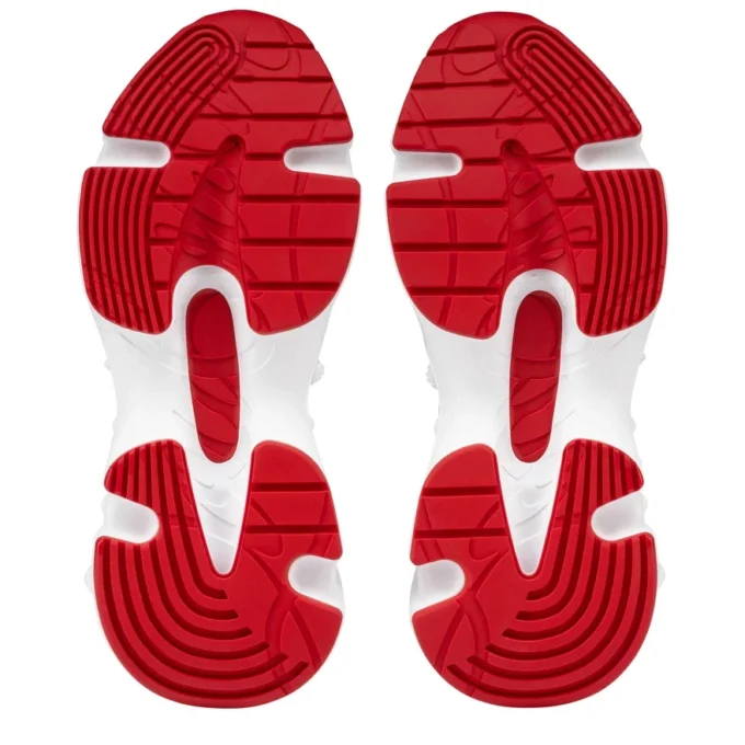 Trailnrun – Sneakersy do biegania – zamsz, skóra cielęca i tkanina – białe – męskie