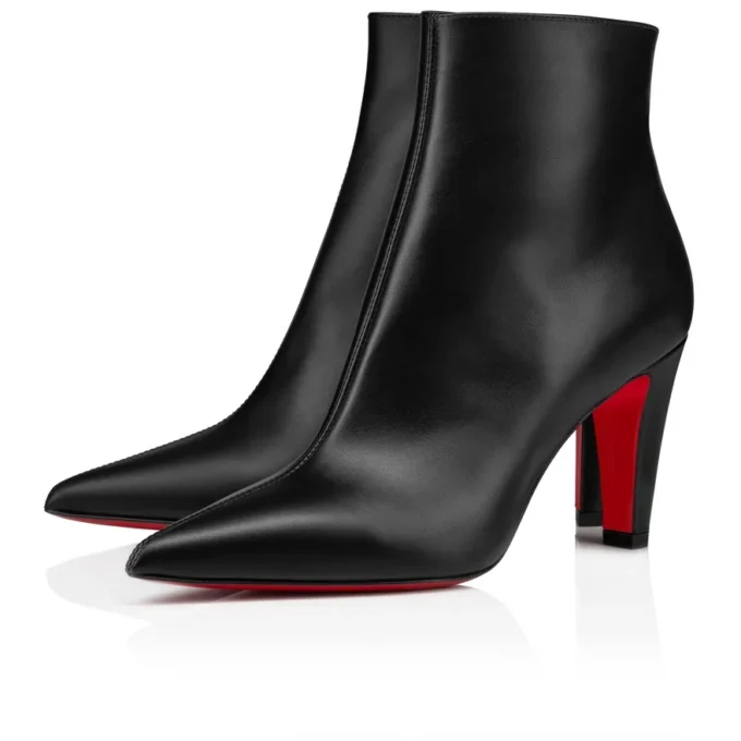 Vibella Booty – niskie buty o wysokości 85 mm – skóra cielęca – czarne – damskie Vibella Booty – niskie buty o wysokości 85 mm – skóra cielęca – czarne – damskie
