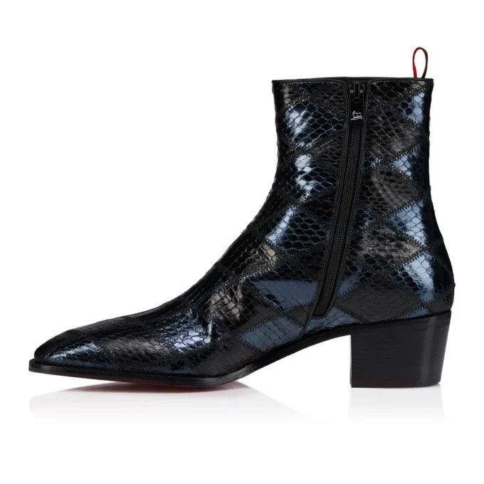 Ziggissimo Forever – buty – patchworkowa skóra węża wodnego – czarne – męskie