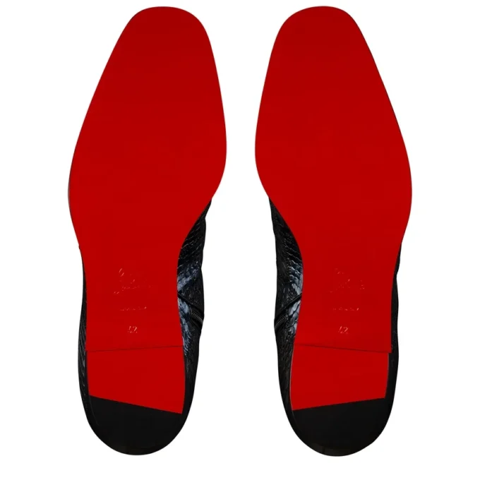 Ziggissimo Forever – buty – patchworkowa skóra węża wodnego – czarne – męskie